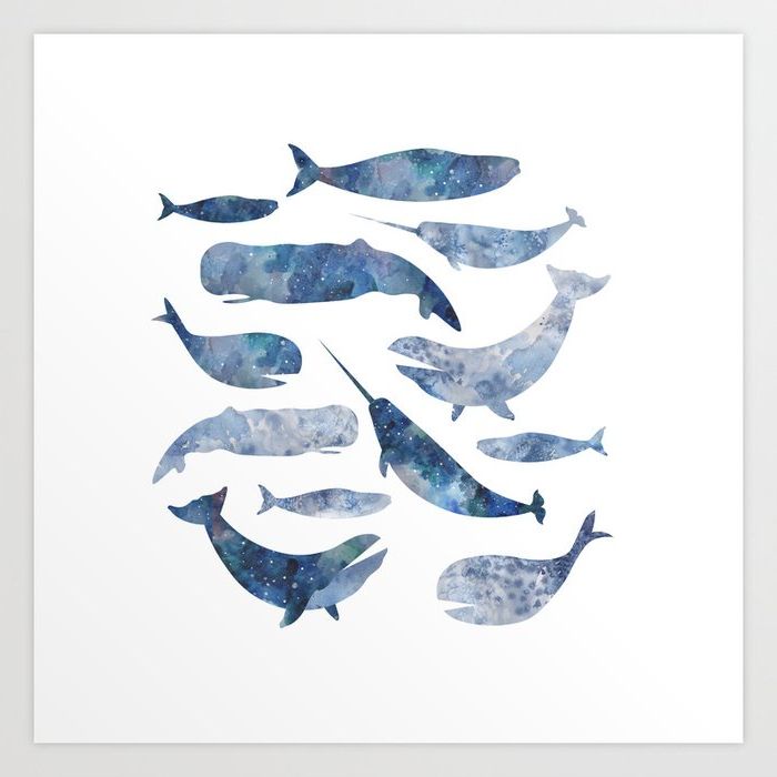 Popular Whale Wall Art With Regard To Whales, Whale Art, Whale Painting, Whale Wall Art, Watercolour Whales,  Ocean Art Printinkberryprint (View 11 of 15)