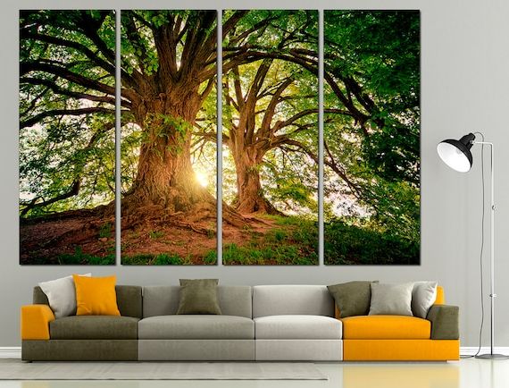 Recent Forest Wall Art Intended For Tree Canvas Wall Art Forest Canvas Art Nature Prints Extra – Etsy Italia (View 2 of 15)