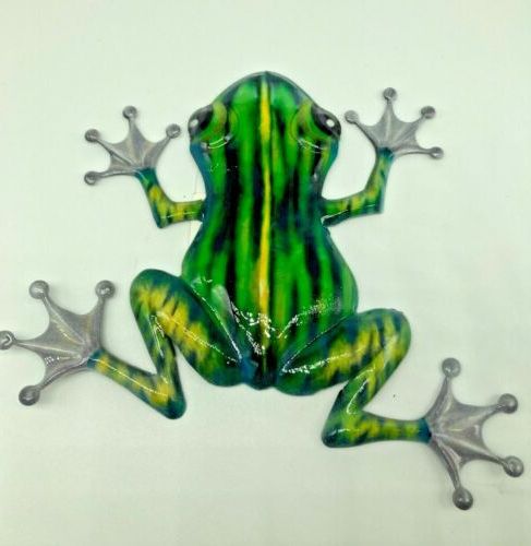 Recent Frog Wall Art Verde E Giallo In Metallo Decorazione Giardino Al Chiuso  All'aperto 296740a (View 12 of 15)