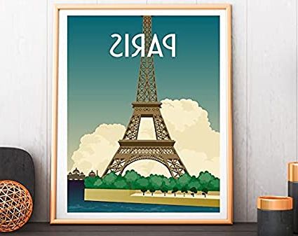 Retro Wall Art With Well Known Paris Travel Poster, Paris Print, Paris Travel Print, Paris Poster, Travel Wall  Art, Paris Wall Art, Retro Wall Art, Paris Wall Art : Amazon (View 8 of 15)