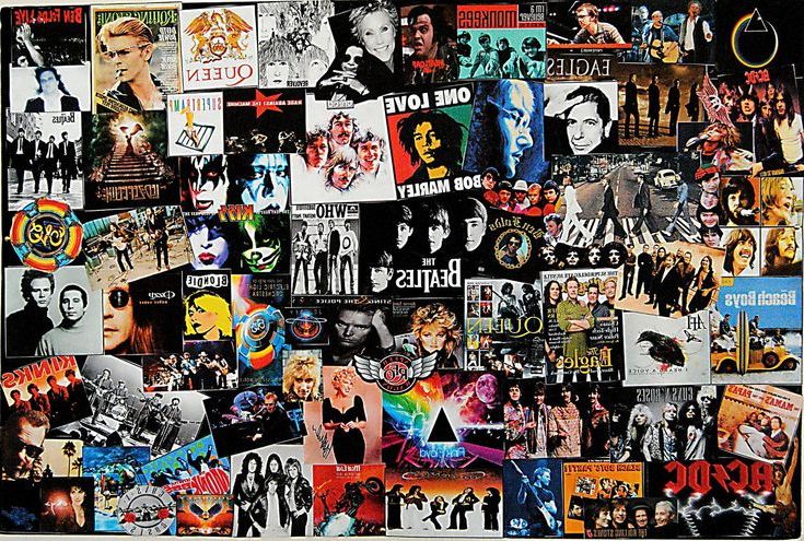 Rock Collage, Canvas  Print Collage, Collage Poster (Photo 13 of 15)