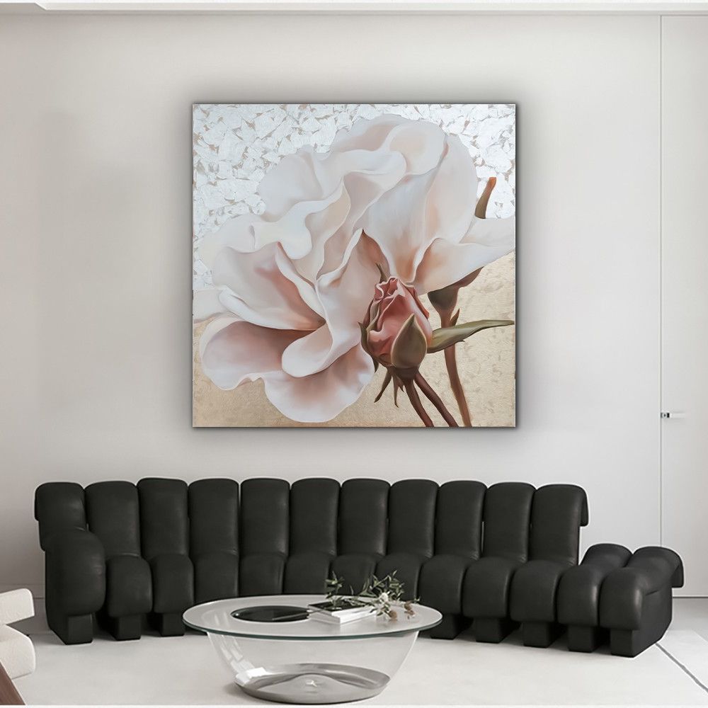 Rose Wall Art, Luxury Flowers Wall Decor, Rose Art, Flowers Canvas, Floral Wall  Art, Flower Print, Rose Print, Ready To Hang Throughout Newest Roses Wall Art (Photo 15 of 15)