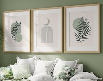 Sage Green Wall Art – Etsy Uk Pertaining To Most Current Light Sage Wall Art (View 13 of 15)