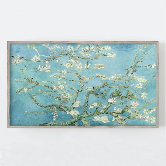 Samsung Frame Tv Art Almond Blossoms Wall Art Van Gogh Wall – Etsy France For Most Current Almond Blossoms Wall Art (Photo 6 of 15)
