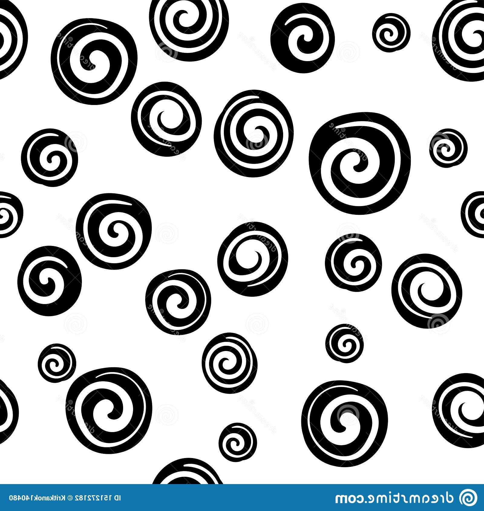 Seamless Spiral Circle Pattern, Abstrack Doodle Wall Art Stock Vector –  Illustration Of Abstract, Background: 151272182 Regarding Well Liked Spiral Circles Wall Art (View 4 of 15)