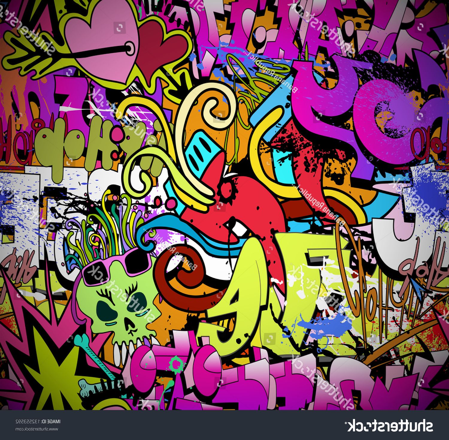 Shutterstock Regarding Well Known Hip Hop Design Wall Art (View 5 of 15)