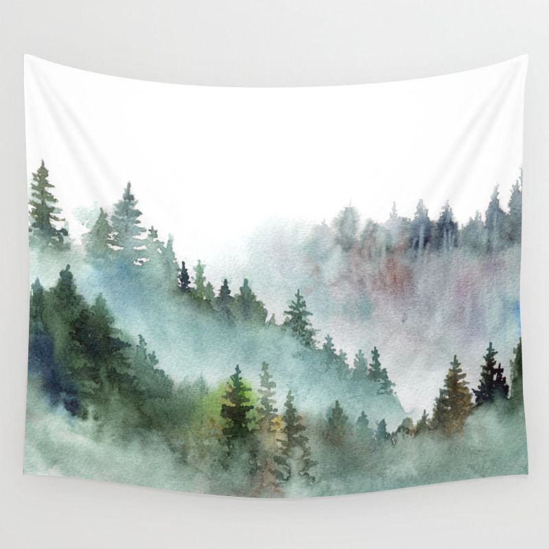 Society6 Inside Mountains In The Fog Wall Art (View 2 of 15)