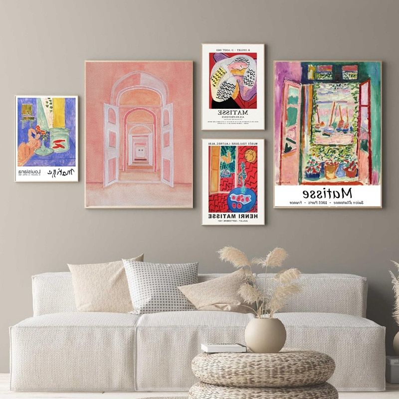 The Open Window Wall Art Pertaining To Preferred The Open Windowhenri Matisse Abstract Pink Art Painting Exhibition  Poster Gallery Wall Art Canvas Picture Living Room Decor – Painting &  Calligraphy – Aliexpress (View 6 of 15)