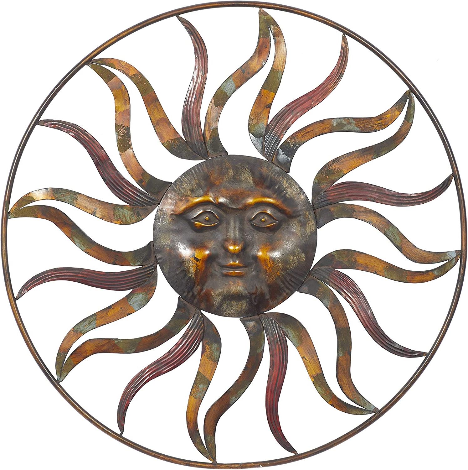 The Sun Wall Art Within Most Up To Date Benzara 97917 Metal Sun Wall Decor Feel The Warmth Of Sun : Amazon (View 15 of 15)