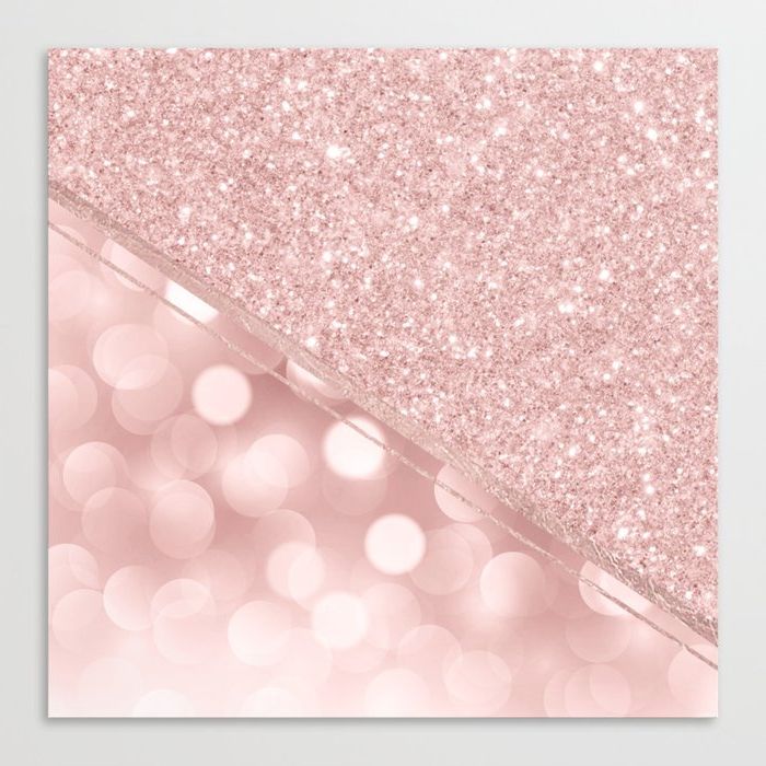 Trendy Glitter Pink Wall Art Intended For Elegant Girly Blush Pink Bokeh Glam Glitter Canvas Printpink Water (View 7 of 15)