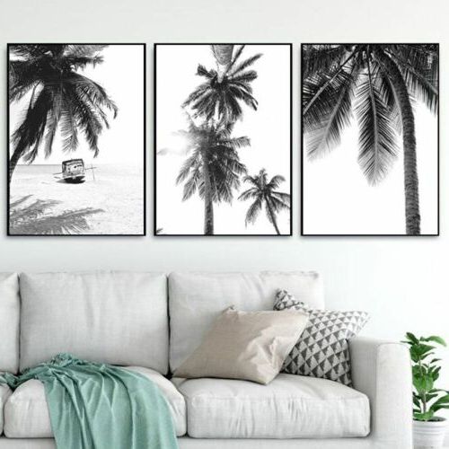 Tropical Landscape Poster Black White Wall Picture Canvas Painting Home  Decor (View 9 of 15)
