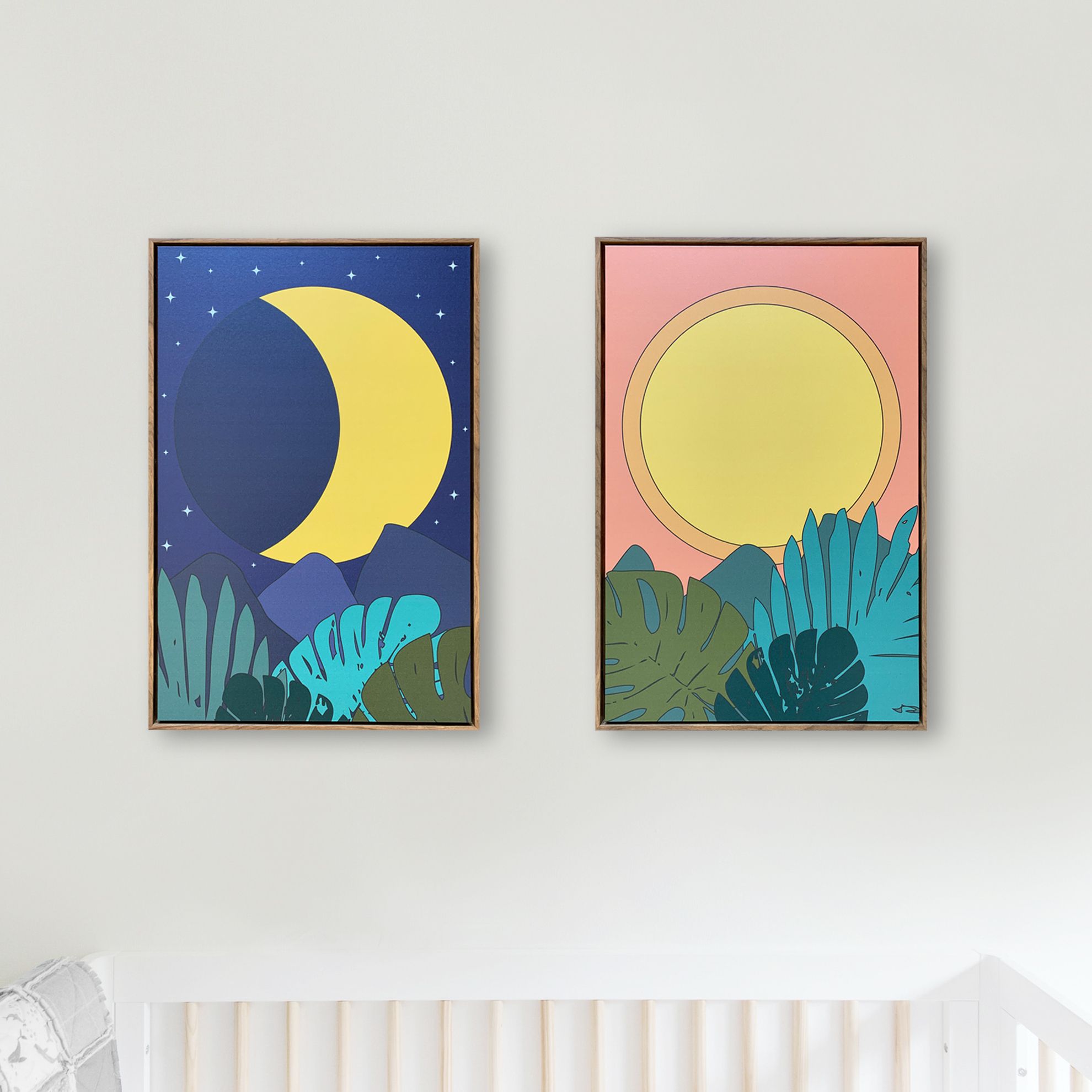 Tropical Night Moon Wall Art – Wonderful Whirl Pertaining To Latest Tropical Evening Wall Art (View 8 of 15)