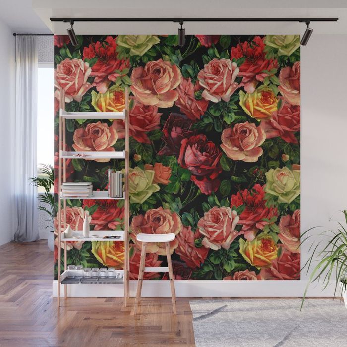 Vintage & Shabby Chic – Floral Roses Flowers Rose Wall Muralvintage  Love (Photo 4 of 15)