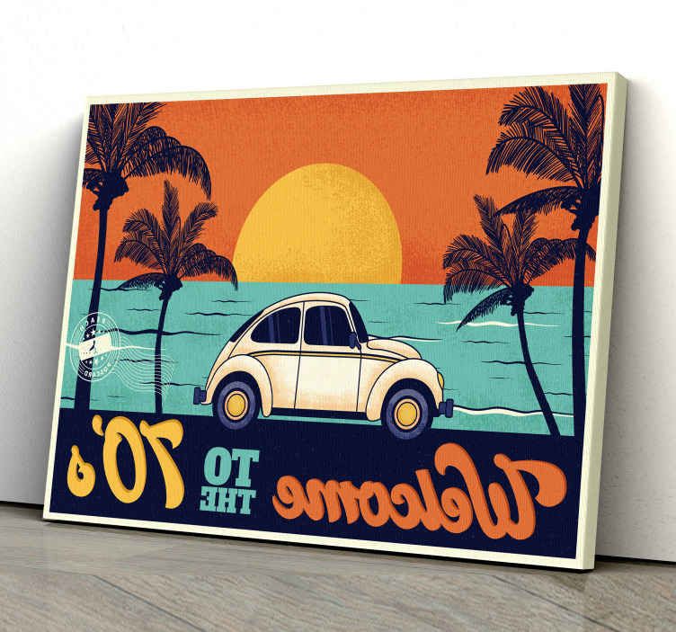 Welcome To 70's Vintage Wall Prints – Tenstickers In Famous 70s Retro Wall Art (View 12 of 15)