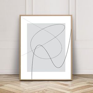 Well Known Abstract Lines Print Fine Line Poster Large Size Wall Art – Etsy Italia With Regard To Line Abstract Wall Art (View 2 of 15)
