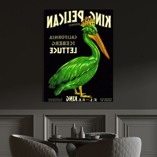 Well Known Arthouse Collective Vintage King Pelican California Canvas Wall Art (View 15 of 15)