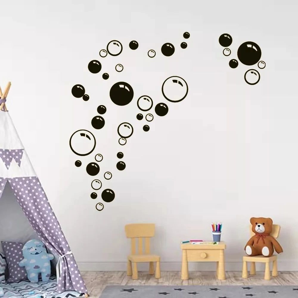 Well Known Bubble Wall Art Regarding Creative Color Bubble Wall Sticker Kids Room Bathroom Glass Window  Background Decoration Art Decals Stickers Mural Wallpaper – Aliexpress Home  & Garden (Photo 9 of 15)