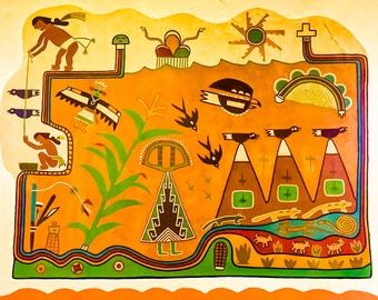 Well Known Desert Inn Wall Art With Regard To Salt Lake Mural Paintedfred Kaboti In The Painted Desert – Etsy  Australia (View 9 of 15)