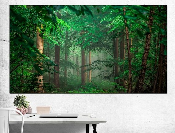 Well Known Forest Wall Art Throughout Forest Canvas Art Canvas Wall Art Forest Print Best Seller Art – Etsy Italia (Photo 3 of 15)