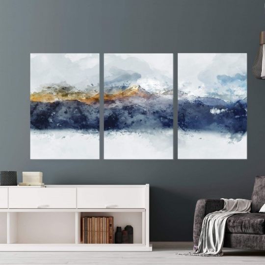 Well Known Mountain Mist Abstract Canvas Intended For Mountains Wall Art (View 10 of 15)