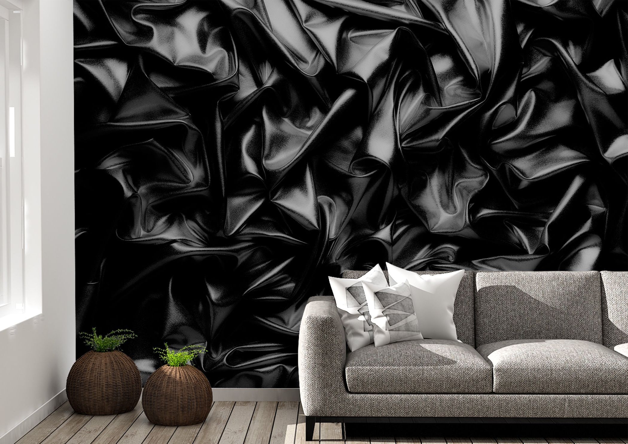 Well Liked Abstract Pattern Wall Art For Black Wallpaper Modern Wall Art Living Room Decor Wall Paper – Etsy (View 3 of 15)
