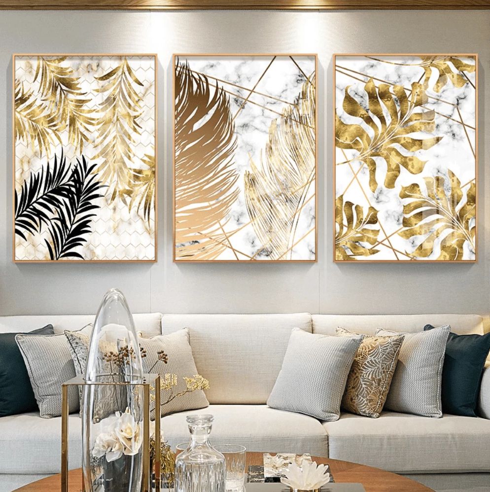 Well Liked Abstract Pattern Wall Art Within Wholesale Abstract Design Wall Art Golden Leaf Wall Art Canvas Stretched  Canvas Painting – Buy Wall Art Canvas,canvas Painting,abstract Painting  Product On Alibaba (View 11 of 15)