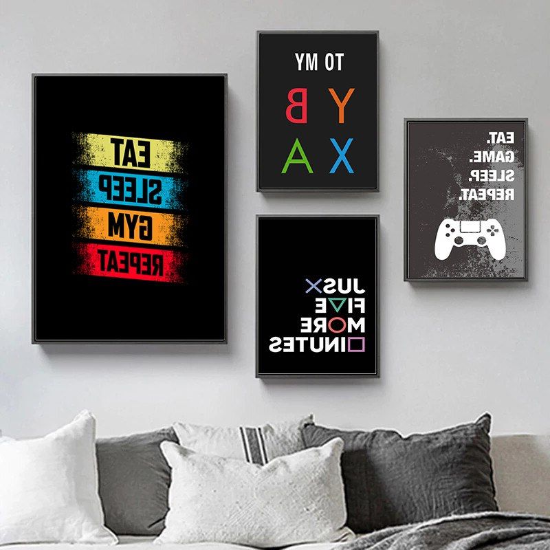 Well Liked Fun Video Games Wall Art Paintings Printed On Canvas For Game Zone –  Canvaspaintart Regarding Games Wall Art (View 15 of 15)