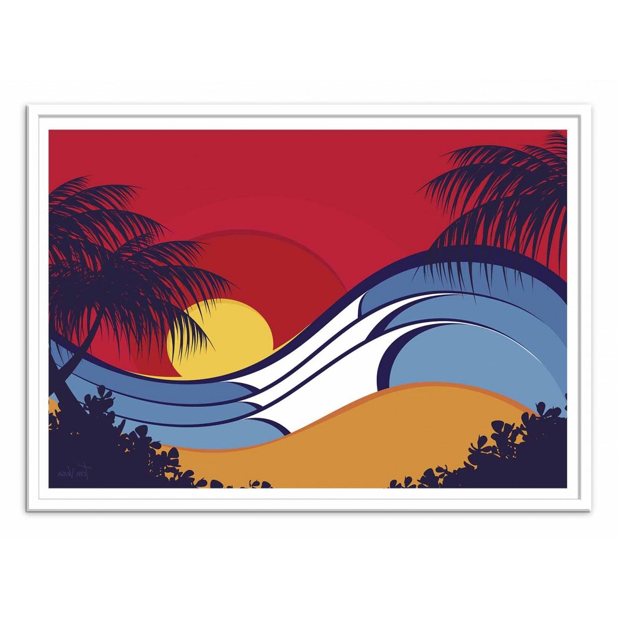 Widely Used Art Poster Beach And Surf – Hawaii Waves,tom Veiga Throughout Waves Wall Art (Photo 11 of 15)
