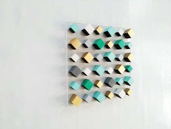 Widely Used Gold And Teal Wood Wall Art Pertaining To Modern Wood Wall Art© Gold And Teal Colors (View 2 of 15)