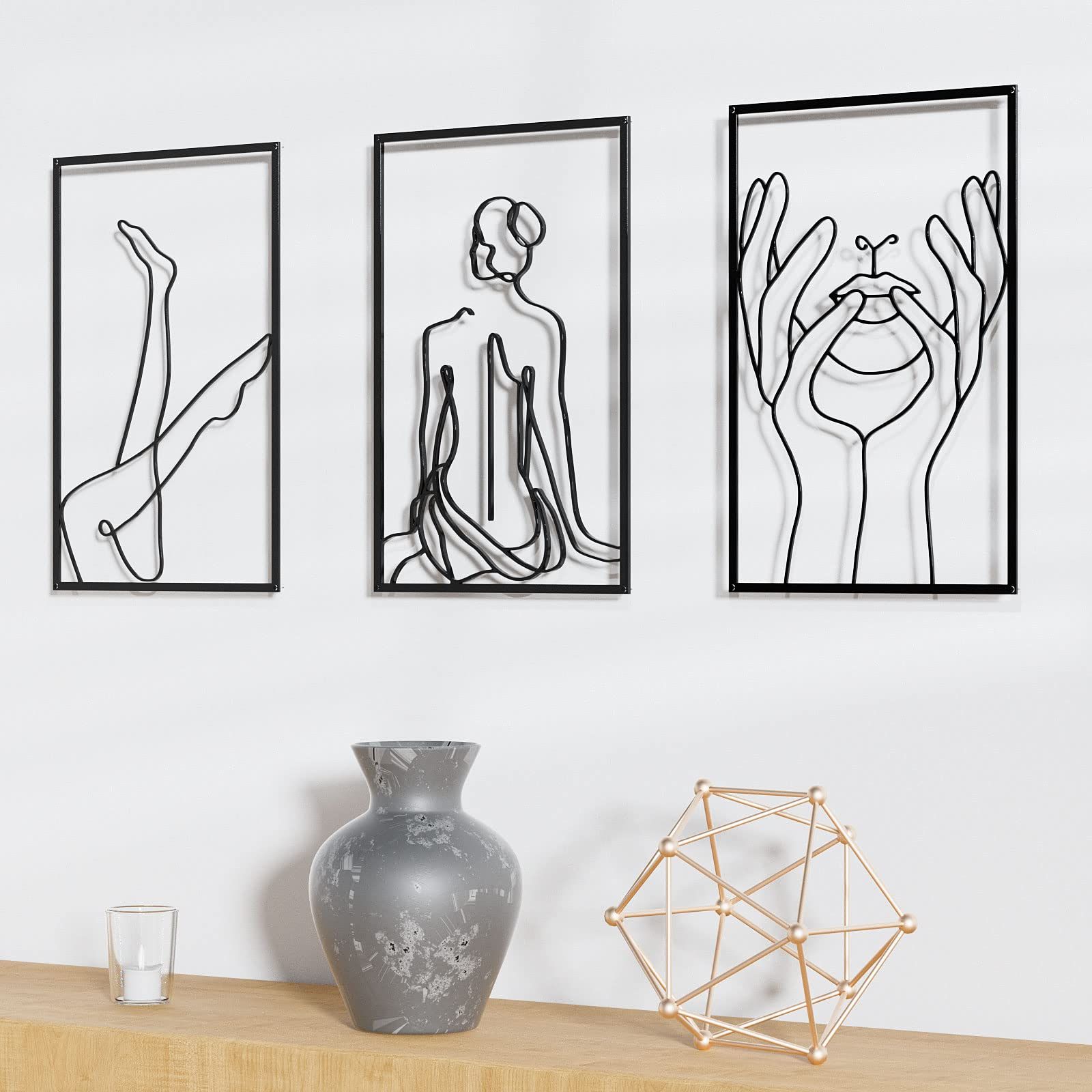 Featured Photo of 15 Inspirations Large Single Line Metal Wall Art