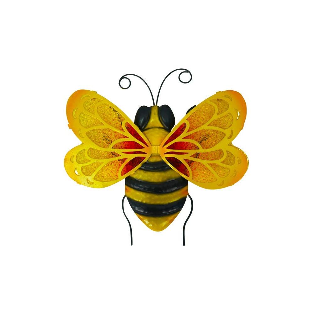 Bee Ornament Wall Art In Latest Amazon: Liffy Metal Bee Wall Decor,garden Hanging Decorations  Outdoor,indoor Room Glass Decorative Artwork,yard Art Sculpture Ornaments  Outside For Fence,patio,porch : Patio, Lawn & Garden (Photo 13 of 15)