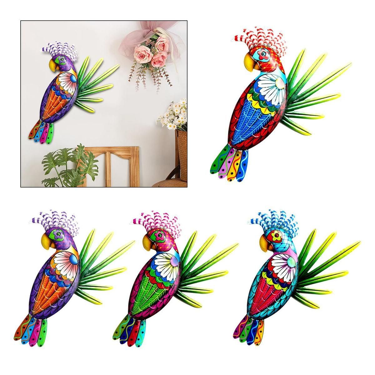 Ebay Pertaining To Preferred 3d Metal Colorful Birds Sculptures (View 10 of 15)