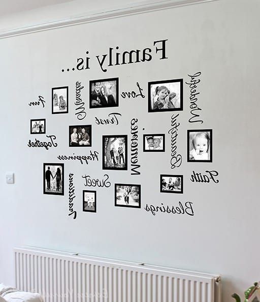 Family Word Quote Gallery Wall (View 2 of 15)