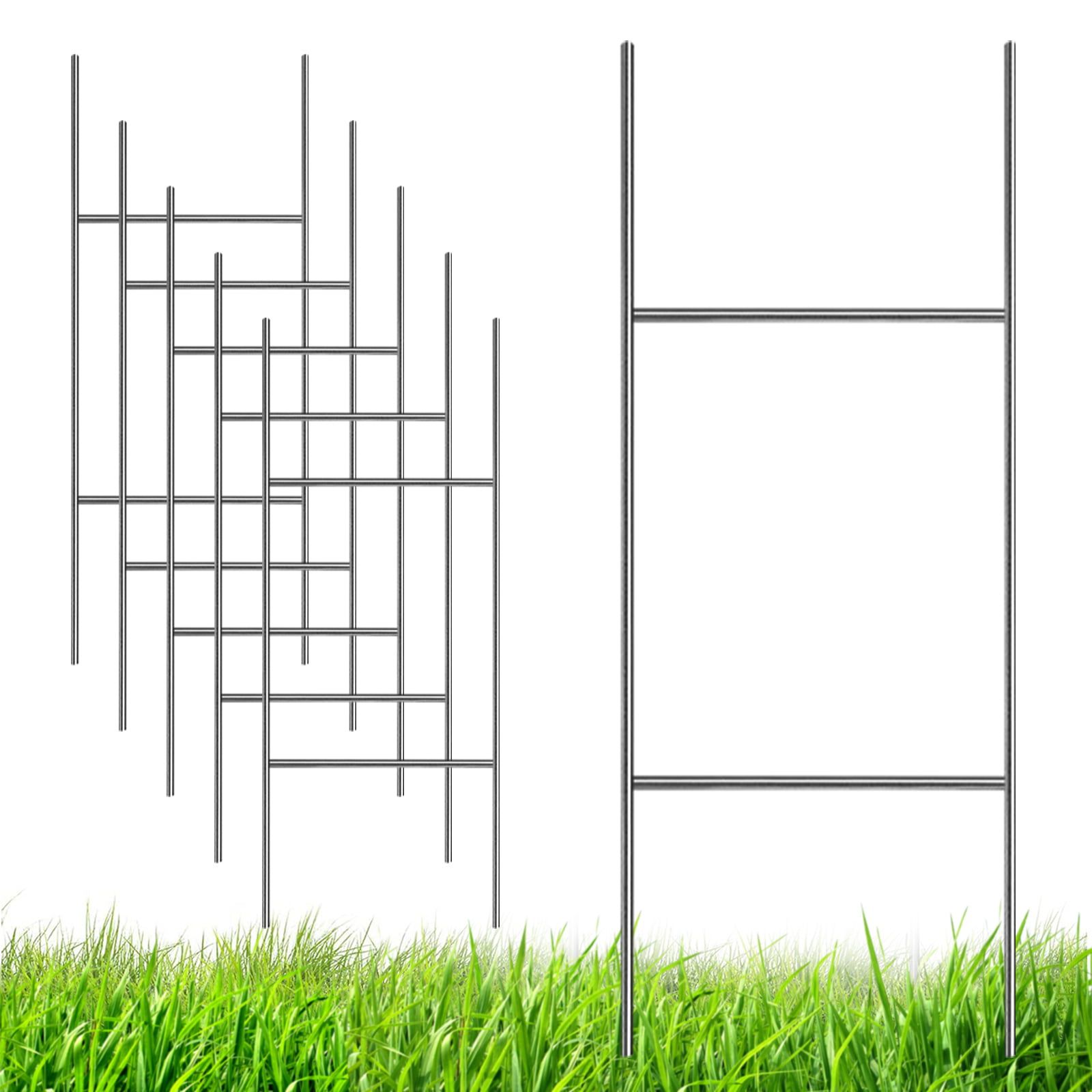 H Stakes H Frame Wire Wall Art For Trendy H Frame Wire Stakes 30 X10 Inch (pkg Of 20)  Yard Sign Stakes For  Advertising Board,yard Stakes For Signs,lawn Sign Holder – Walmart (Photo 8 of 15)