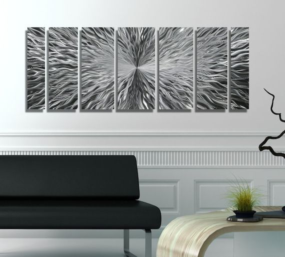 Hanging Wall Art For Indoor Outdoor Intended For Best And Newest Metal Wall Art Abstract Wall Sculpture Indoor Outdoor Art – Etsy (View 8 of 15)