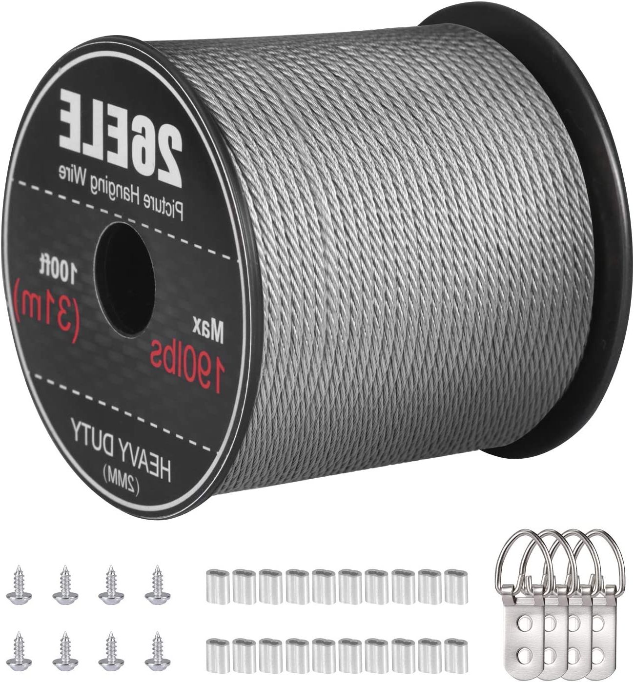 Heavy Duty Wall Art Pertaining To Well Known 26ele Picture Hanging Wire 190lbs, Heavy Duty (Photo 5 of 15)