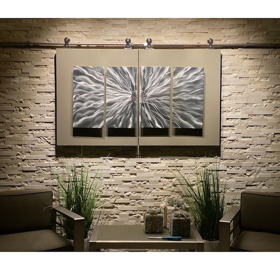 Large Metal Wall Art Wall Sculpture Indoor Outdoor Art – Etsy Pertaining To Famous Hanging Wall Art For Indoor Outdoor (View 6 of 15)