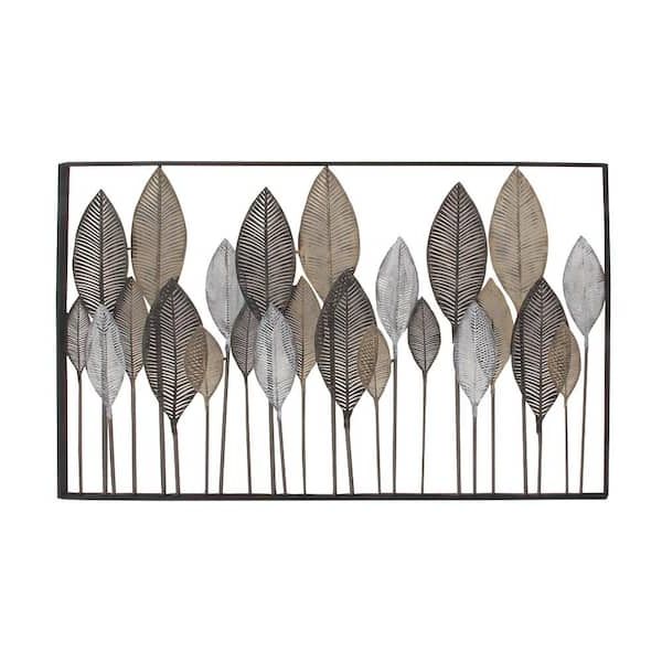 Litton Lane Leaf Tall Cut Out Bronze Wall Decor With Intricate Laser Cut  Designs 65650 – The Home Depot In Well Known Intricate Laser Cut Wall Art (View 3 of 15)