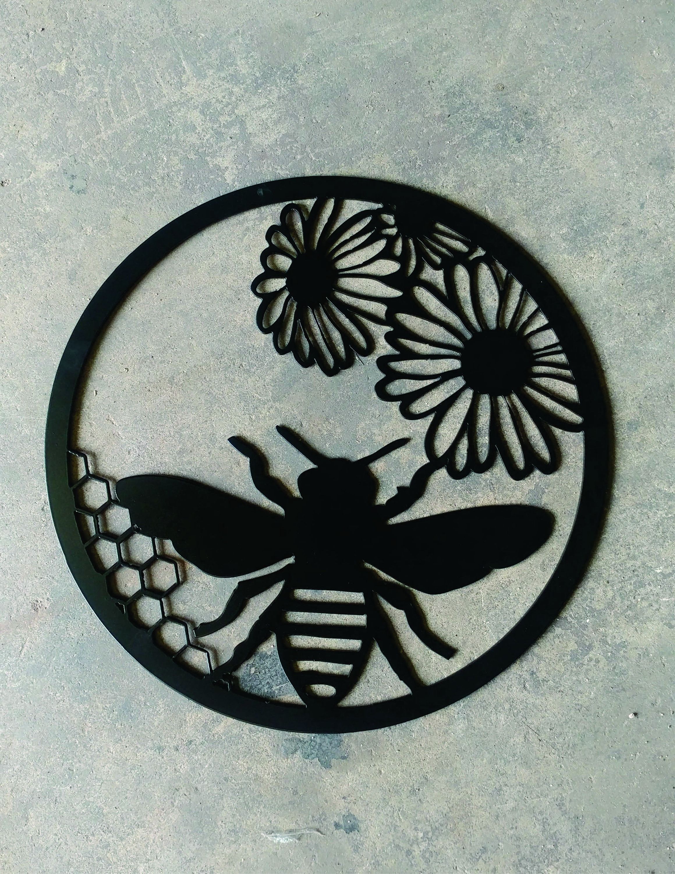 Metal Sign Stake Wall Art Throughout Latest Honey Bee Wall Art Or Yard Stake (View 7 of 15)