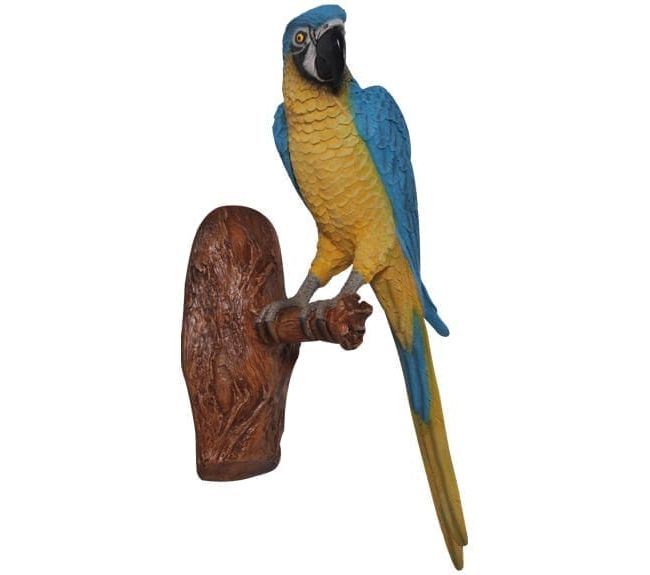 Most Recent Macaw Parrot Wall Decor (yellow & Blue) Sculptures Inside Bird Macaw Wall Sculpture (Photo 8 of 15)
