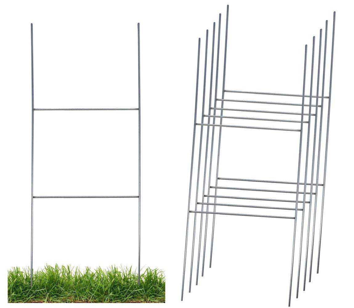 Most Recently Released Amazon : Sturdy Metal Wire Step Stake For Yard Signs – 10 X 24 Inch H  Frame Wire Sign Spikes – Same Day Shipping(5 Pack) : Patio, Lawn & Garden With H Stakes H Frame Wire Wall Art (Photo 6 of 15)