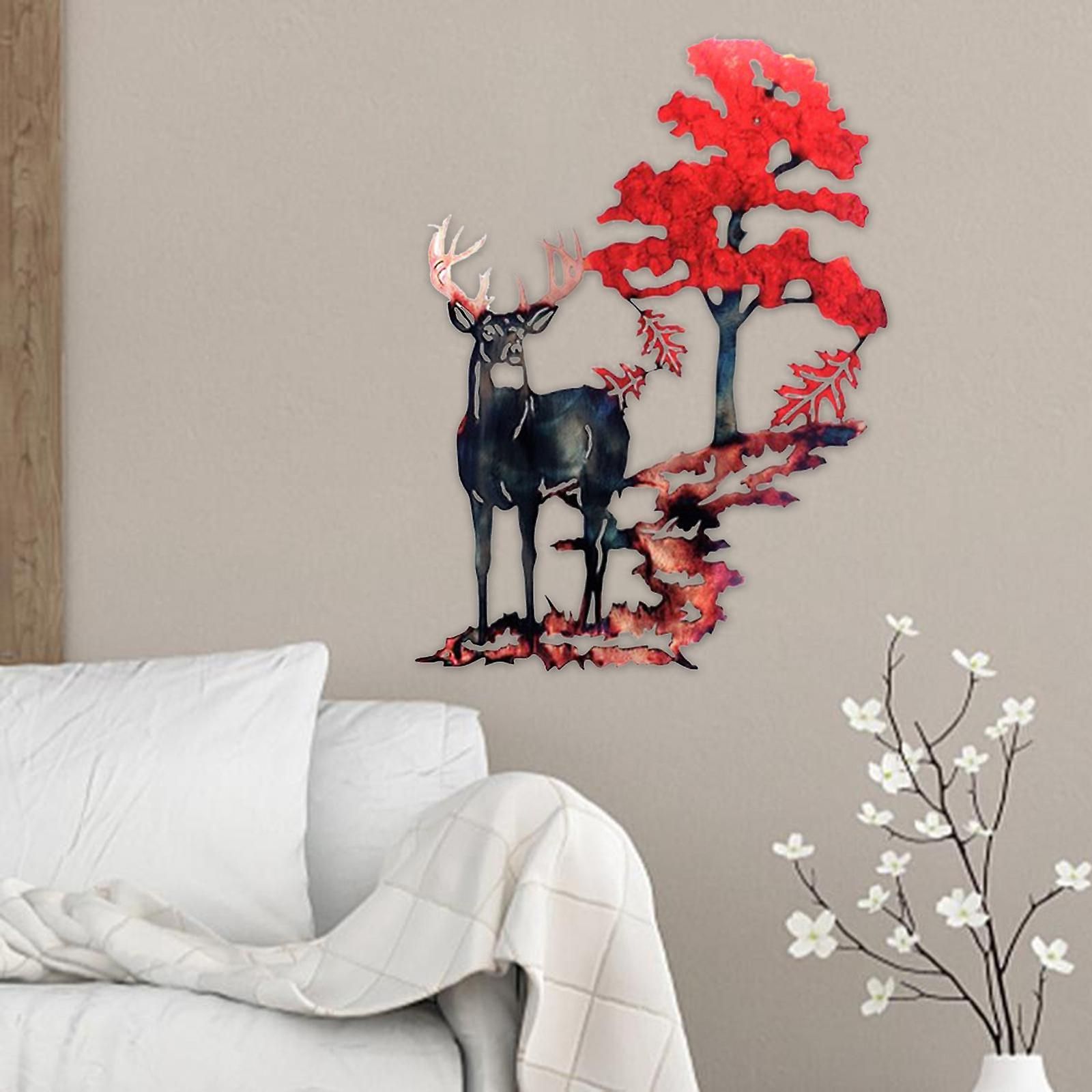 Most Recently Released Farmhouse Ornament Wall Art Within 3d Metal Wall Art Deer Wall Decor Hanging Woodland Scene Wall Art For  Indoor Outdoor Animal Artwork Rustic Home Office Cabin Farmhouse Decorations  – R (Photo 3 of 15)