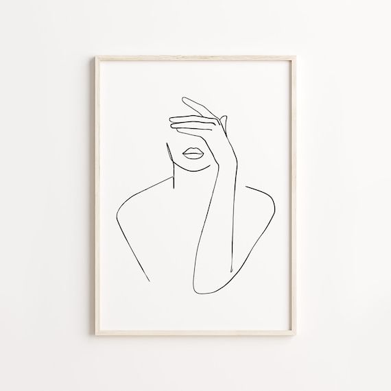 Most Recently Released Minimalist Woman Line Drawing Printable Wall Art Woman Face – Etsy France Throughout One Line Women Body Face Wall Art (View 2 of 15)