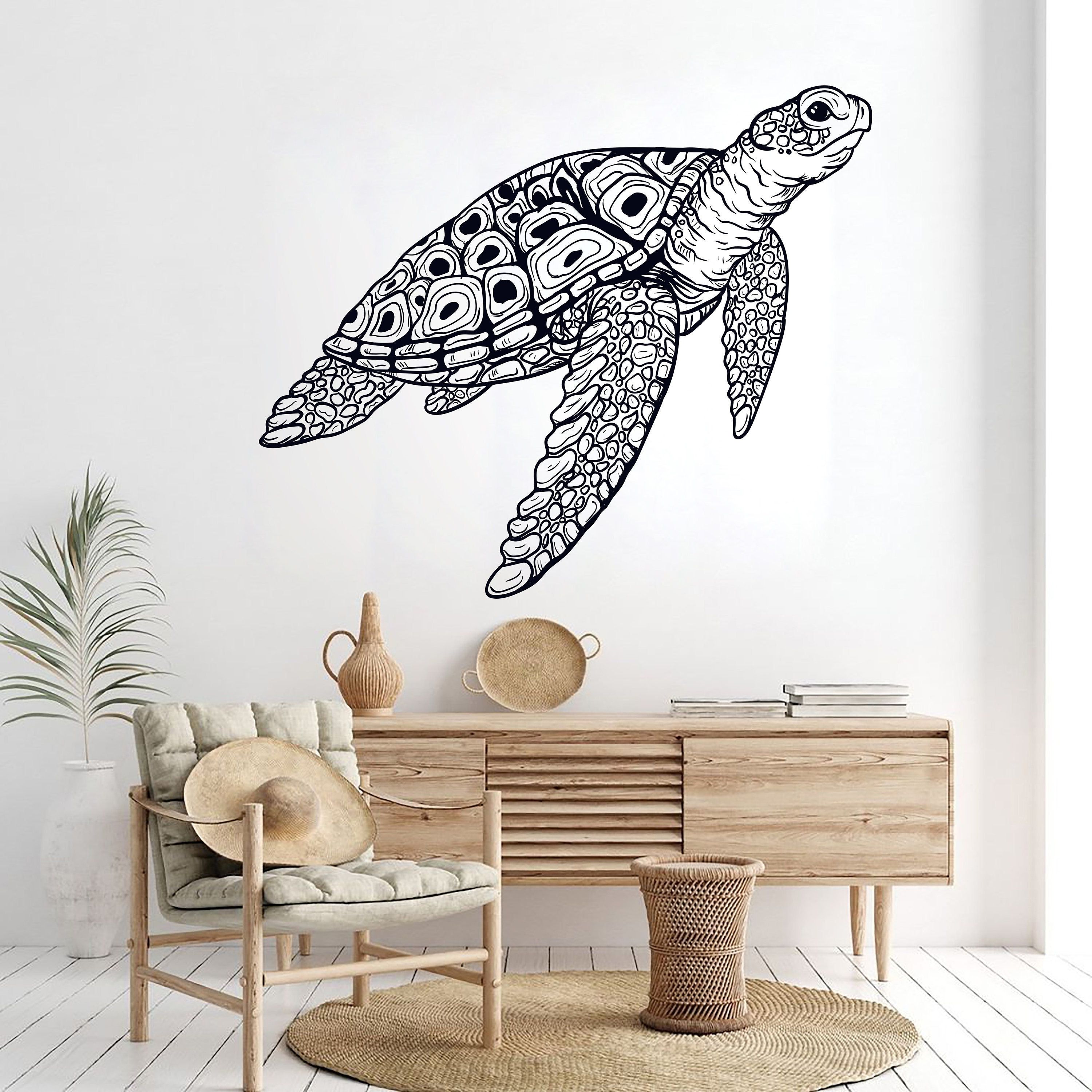 Most Recently Released Turtle Wall Art Within Turtle Wall Decor Sea Turtle Wall Decals Sea Turtle Wall – Etsy Denmark (View 11 of 15)