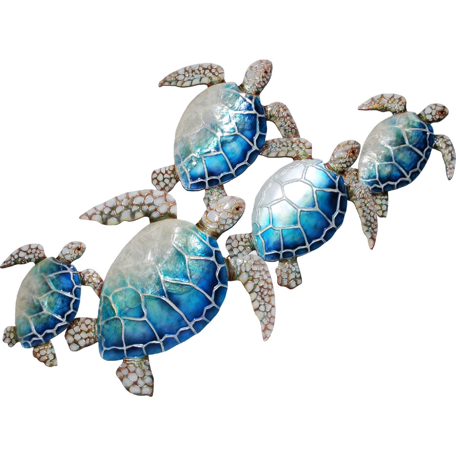Most Up To Date Eangee M8004 Sea Turtle Wall Decor In Multicolor Capiz & Metal (set Of 5) Inside Turtle Wall Art (Photo 7 of 15)