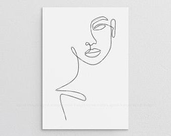 One Line Women Body Face Wall Art Inside Trendy Abstract One Line Feminine Face Printable Minimalist Woman – Etsy (View 5 of 15)