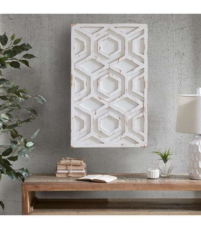 Rustic Decorative Wall Art Within Recent Worn Rustic White Geometric Wood Wall Art (View 7 of 15)