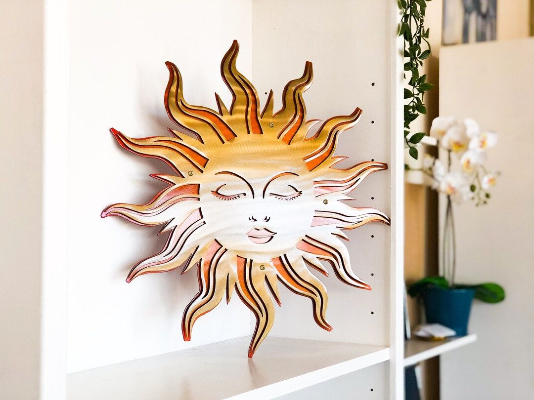 Sun Face Metal Wall Art With Regard To Favorite Sun In Splendor Metal Wall Art Southwest Decor Sun Face – Etsy (Photo 11 of 15)