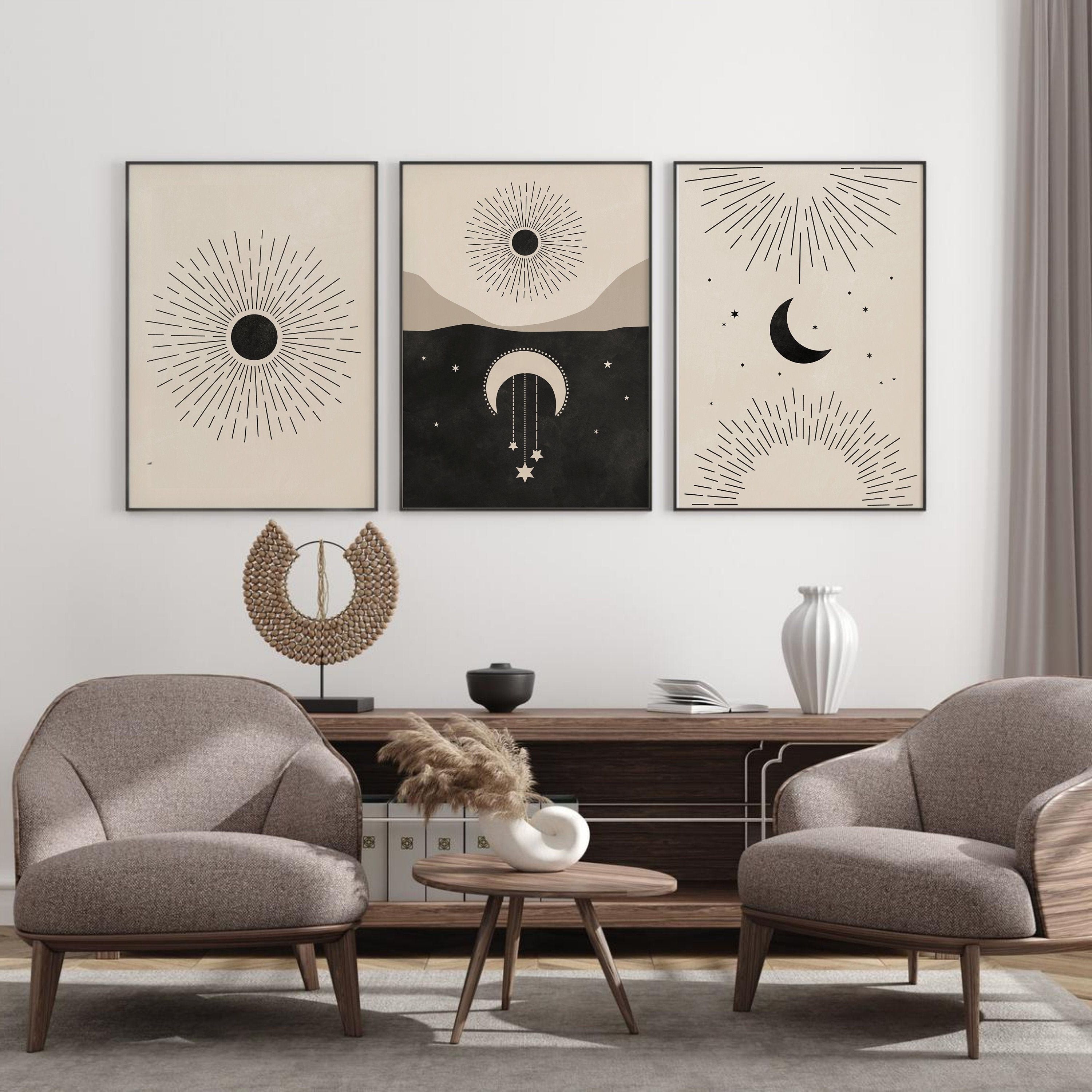 Sun Moon Star Wall Art For Favorite Celestial Prints Set Of 3 Sun Moon Stars Printable Wall Art – Etsy Norway (Photo 3 of 15)