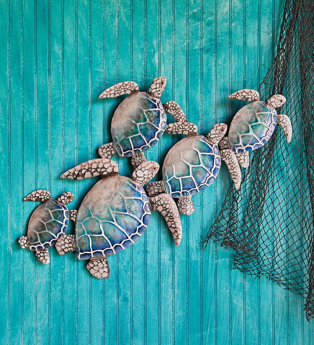 Turtle Wall Art For Best And Newest Handcrafted Metal And Capiz Sea Turtles Wall Art (View 2 of 15)